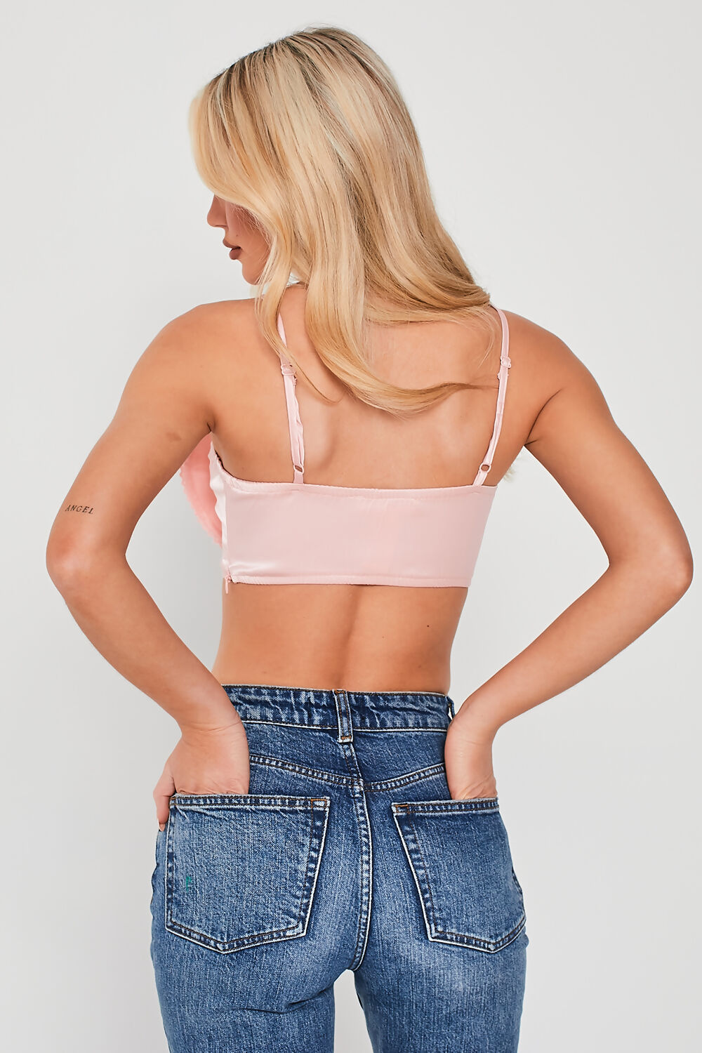Heart Shaped Crop Top Pink