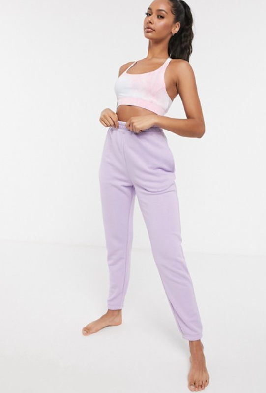 Loungewear Cross Back Crop Top In Multi Tie Dye