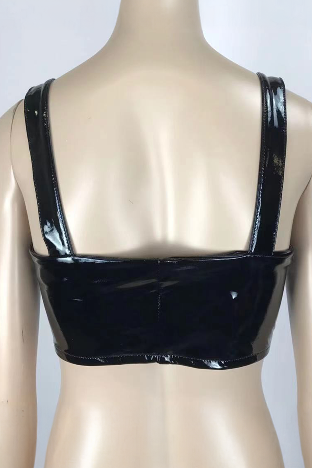 Pu Bra Tops Black