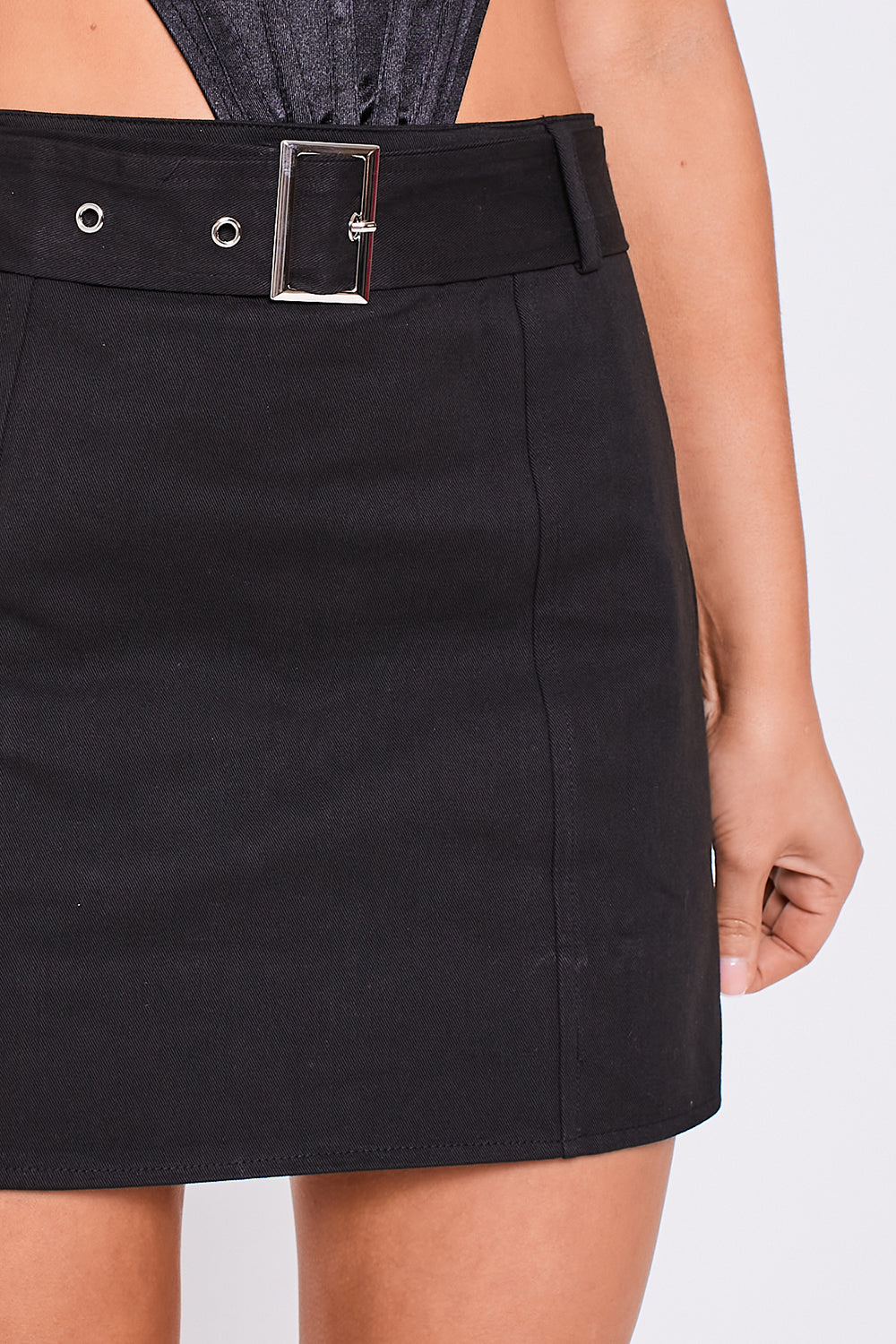 Micro Cargo Skirt Black