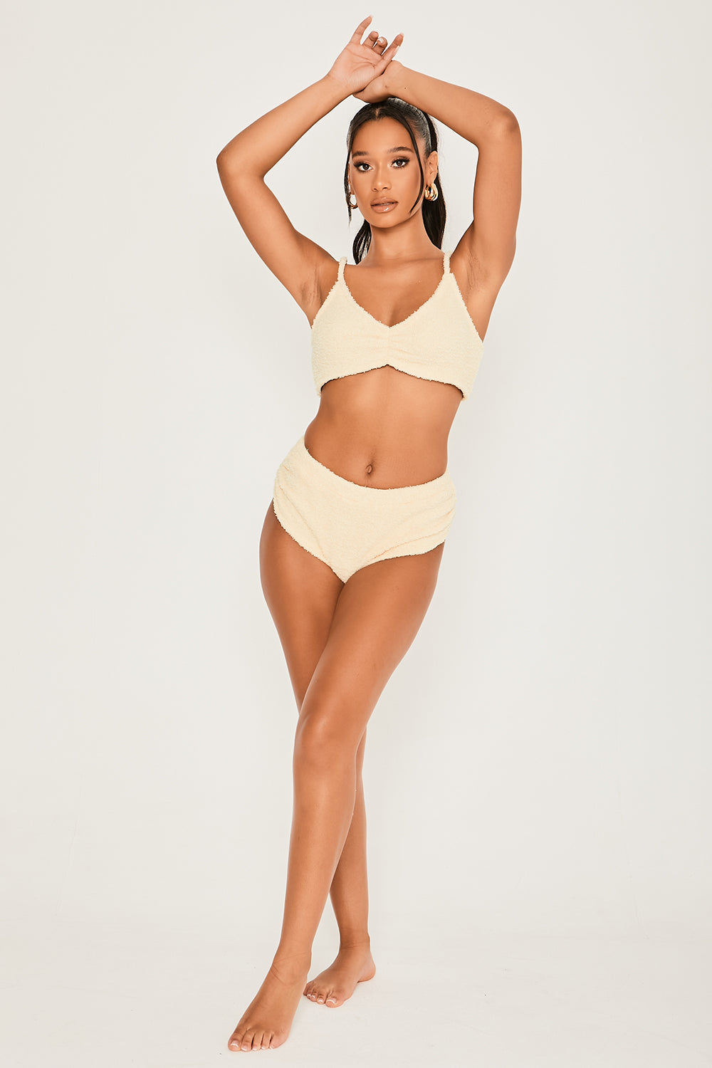 Fluffy Cropped Bralette Yellow