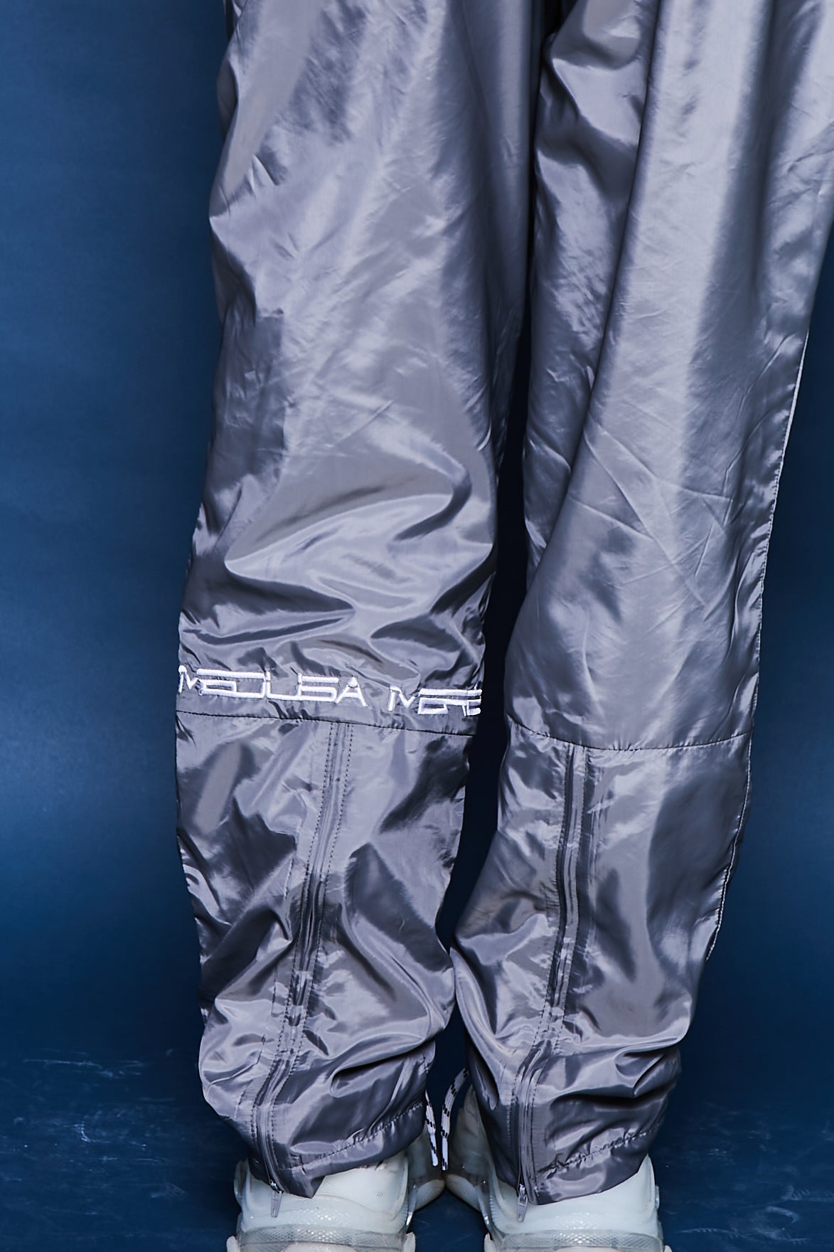Silver Grey Sheen Joggers