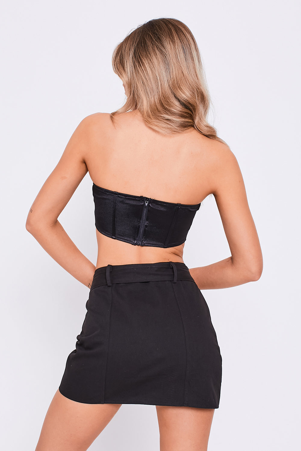 Micro Cargo Skirt Black