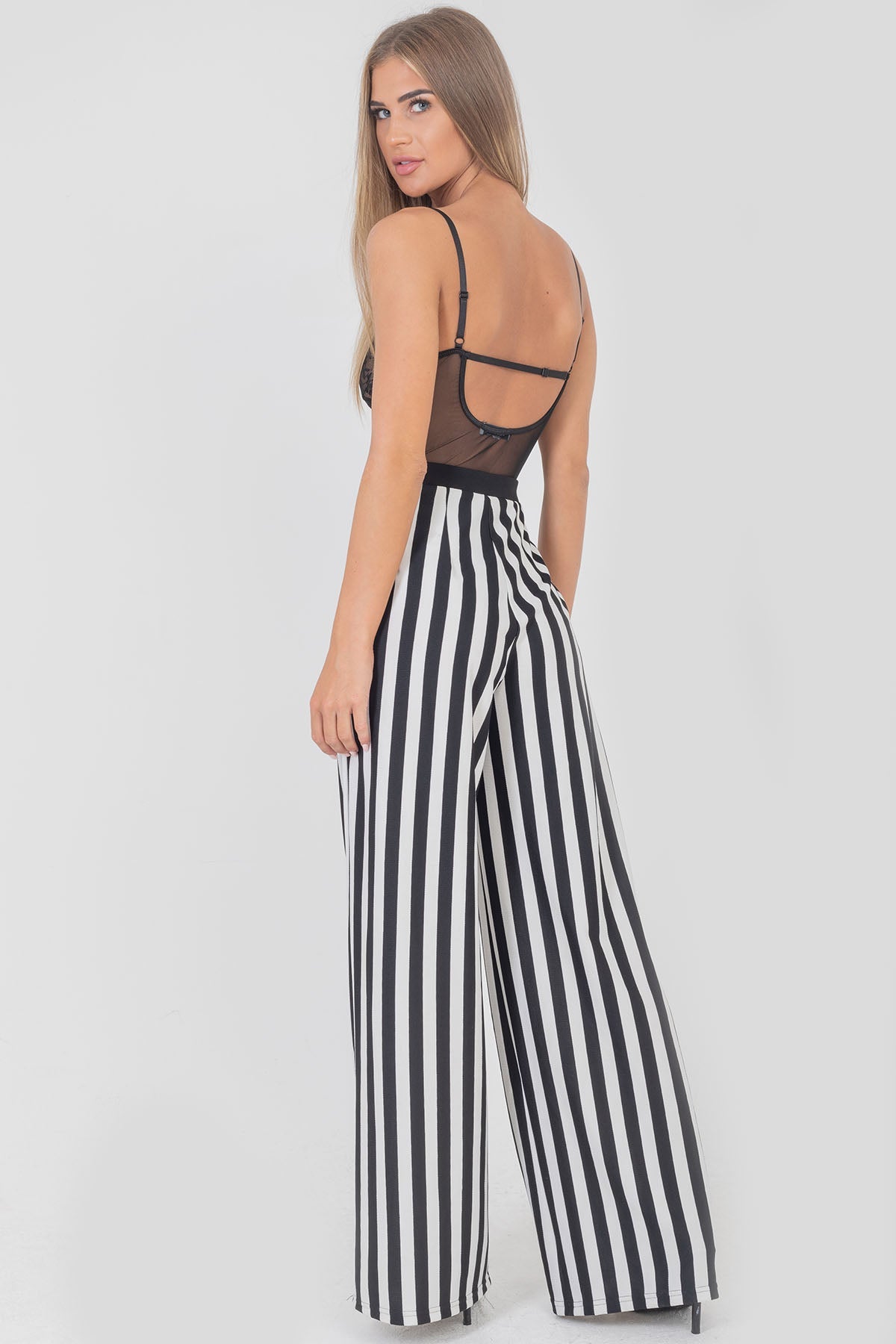 Wide Leg Trousers Black & White
